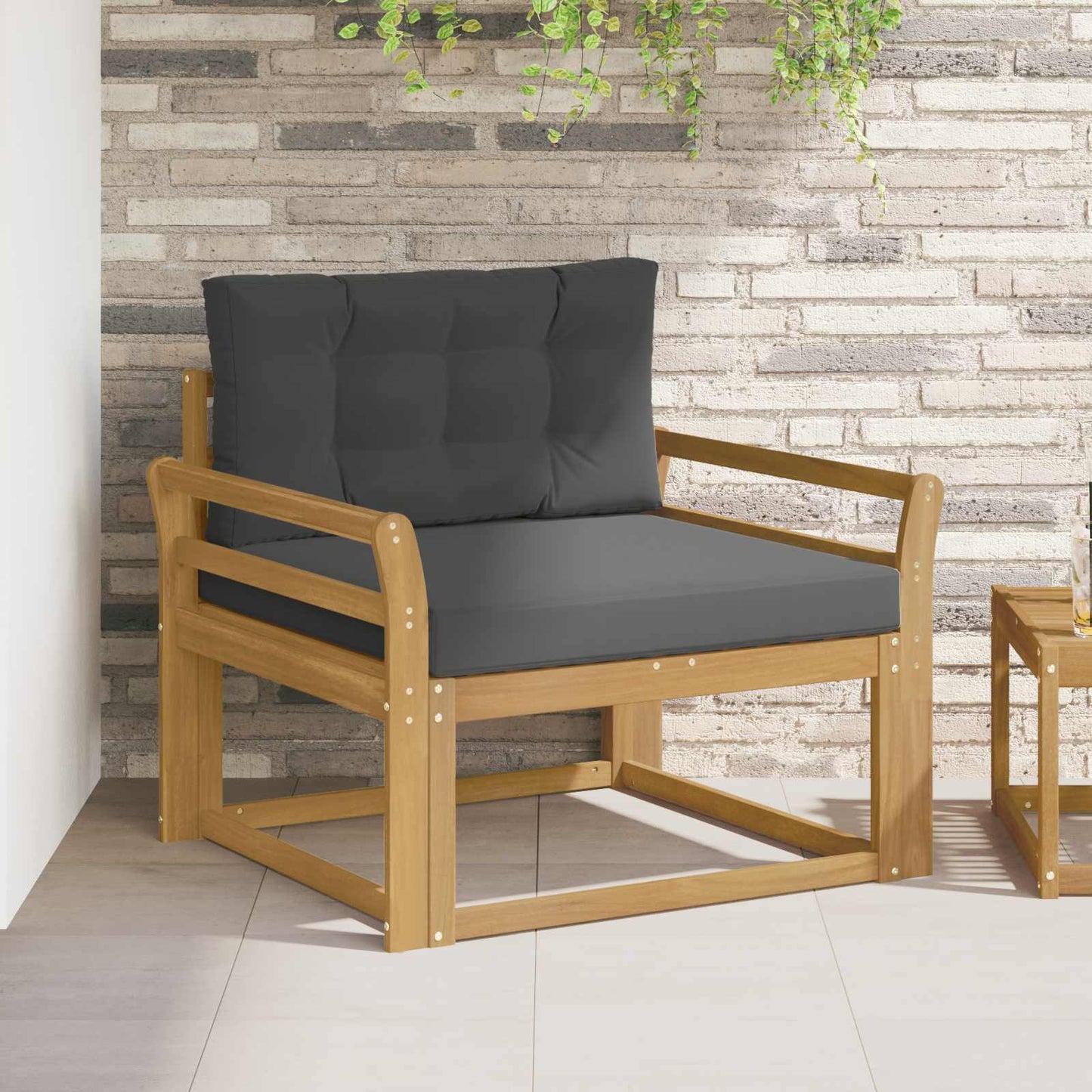 Udendørs Mellem Sofa Polyester Hvid