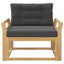 Udendørs Mellem Sofa Polyester Hvid