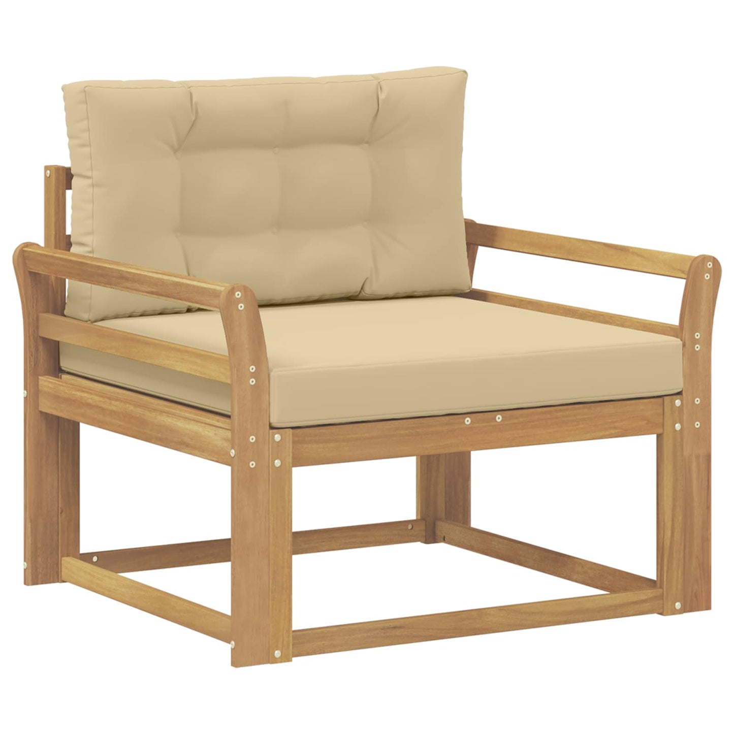 Udendørs Mellem Sofa Polyester Hvid