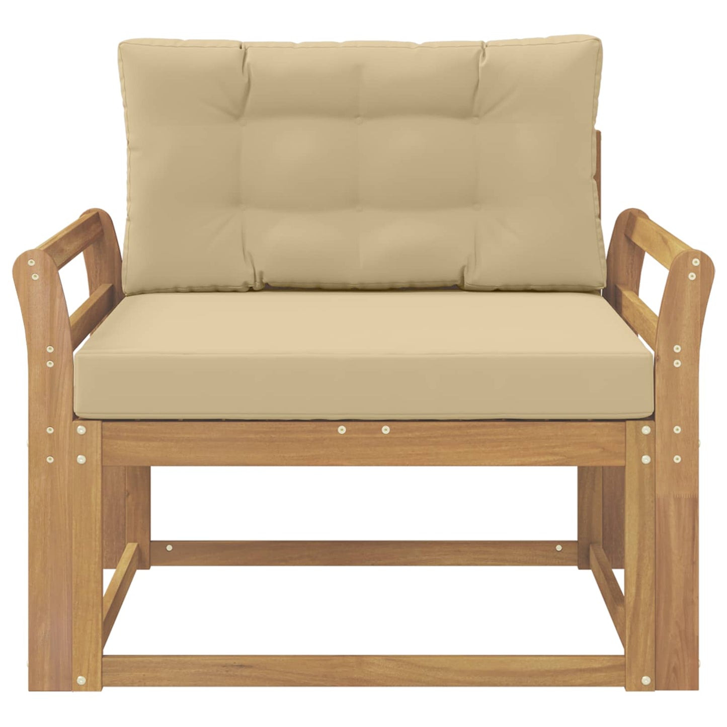 Udendørs Mellem Sofa Polyester Hvid
