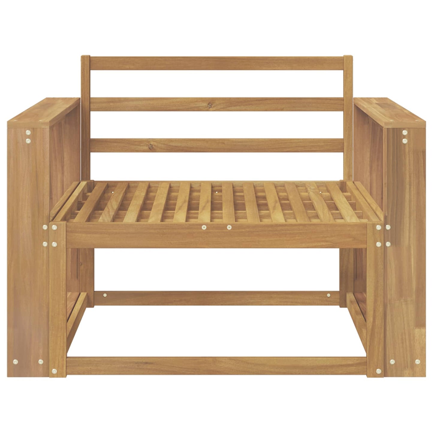 Udendørs Mellem Sofa Massivt Akacietræ Hvid