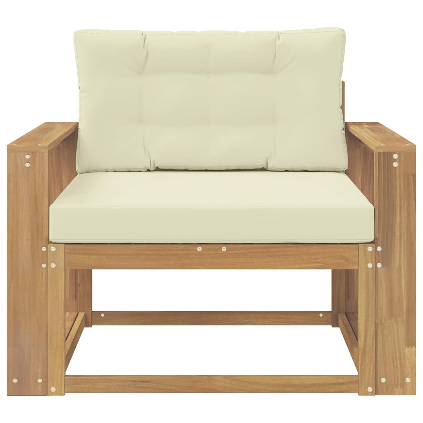 Udendørs Mellem Sofa Polyester Hvid