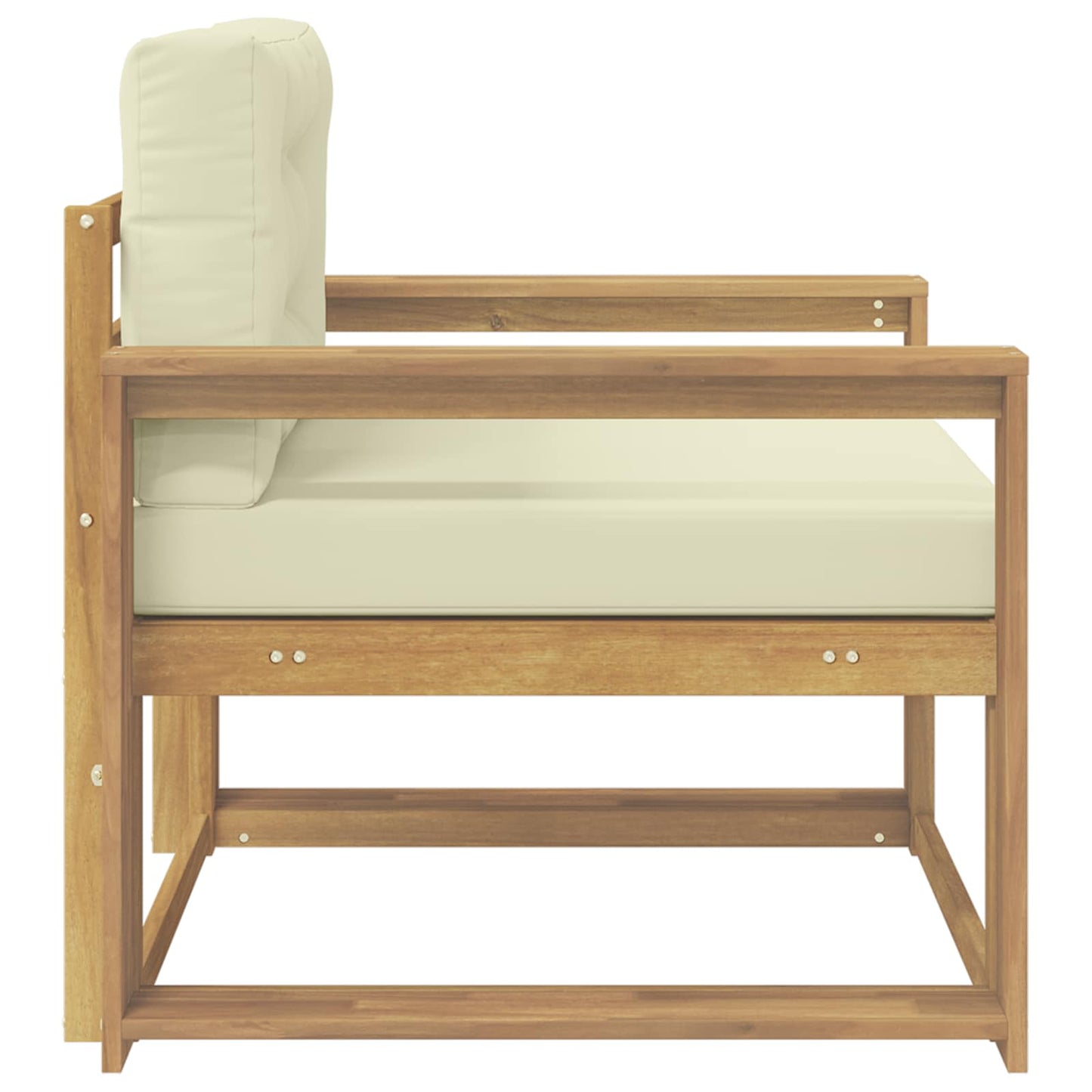 Udendørs Mellem Sofa Polyester Hvid