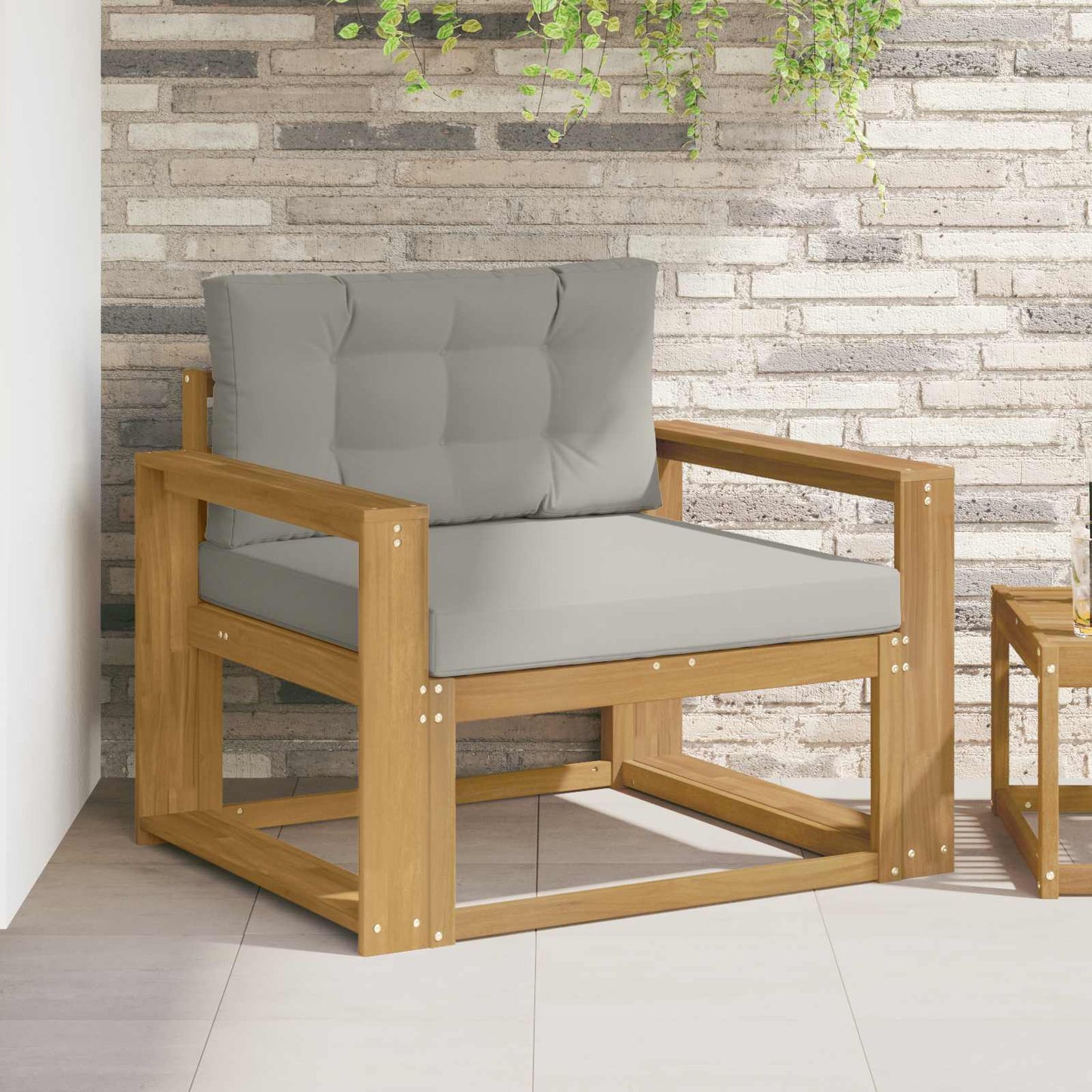 Udendørs Mellem Sofa Polyester Hvid
