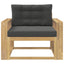 Udendørs Mellem Sofa Polyester Hvid