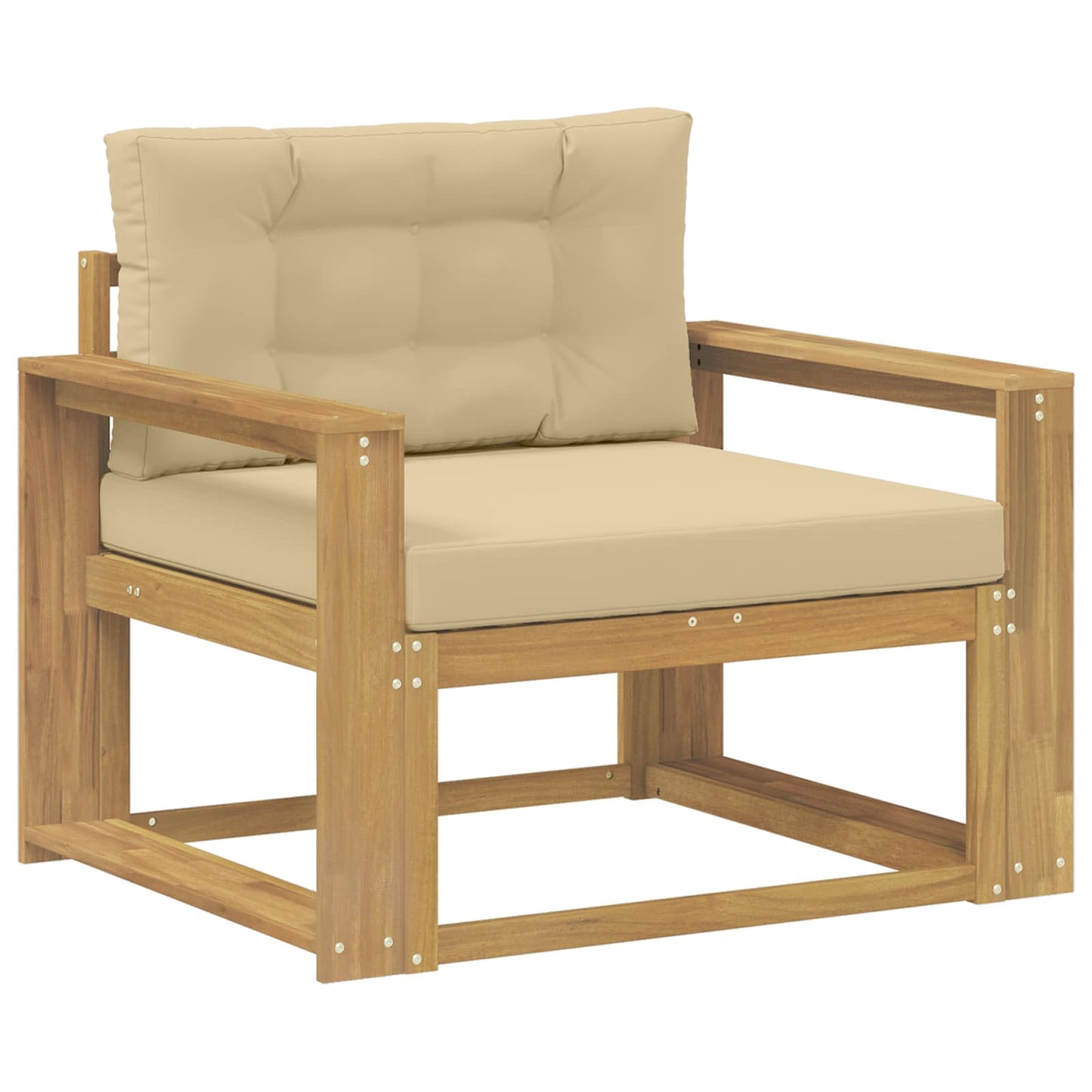 Udendørs Mellem Sofa Polyester Hvid