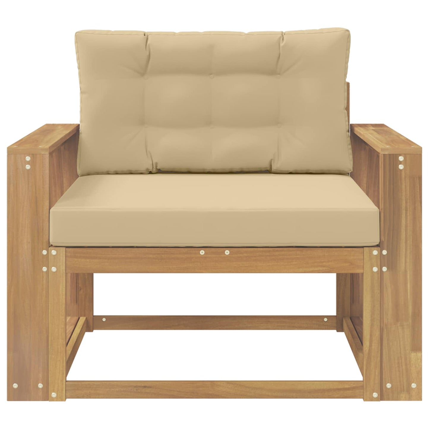Udendørs Mellem Sofa Polyester Hvid