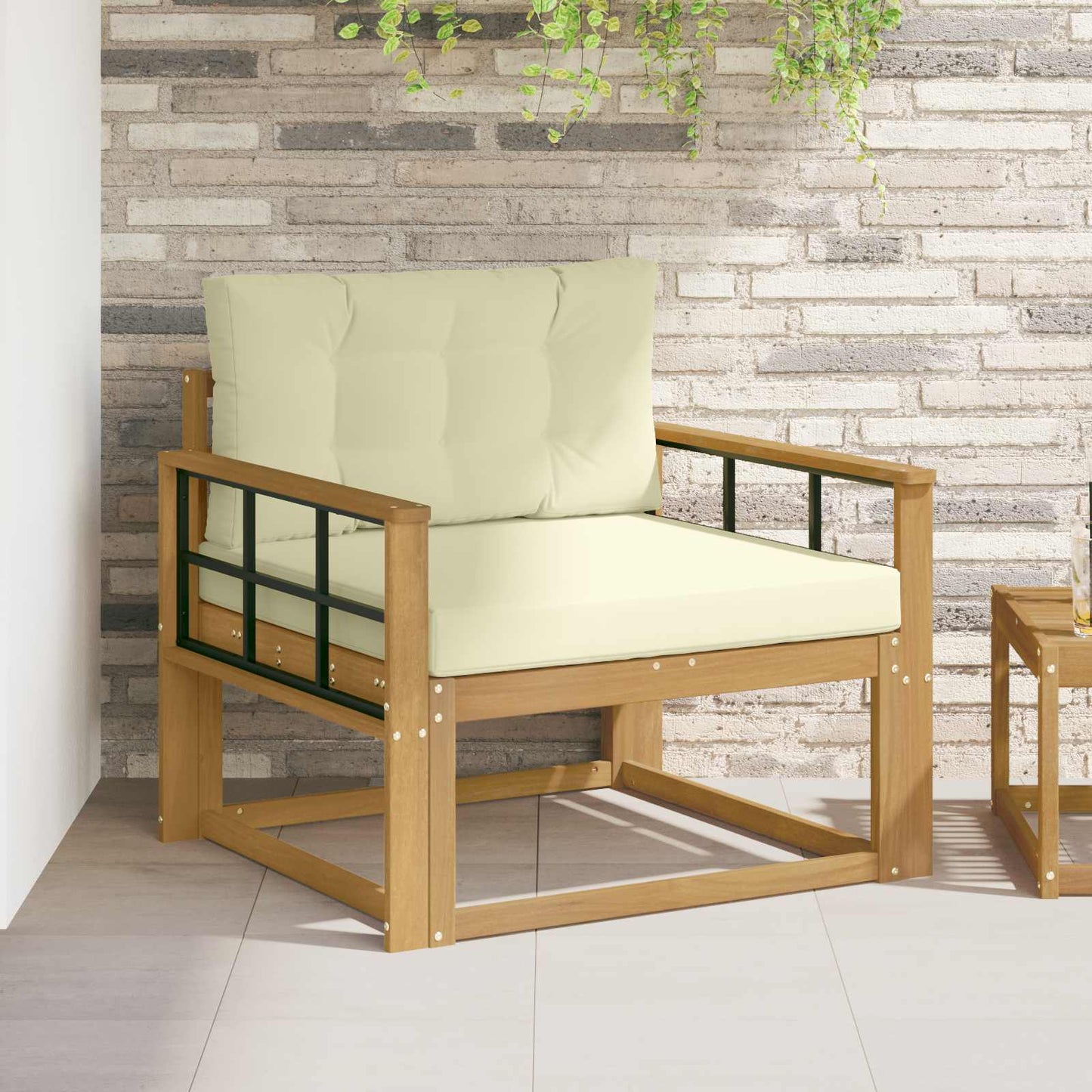 Udendørs Mellem Sofa Polyester Hvid