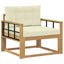 Udendørs Mellem Sofa Polyester Hvid