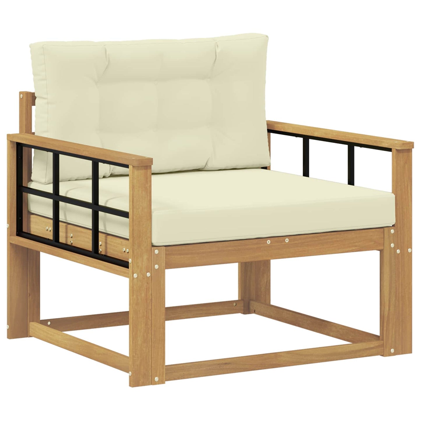 Udendørs Mellem Sofa Polyester Hvid