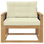 Udendørs Mellem Sofa Polyester Hvid