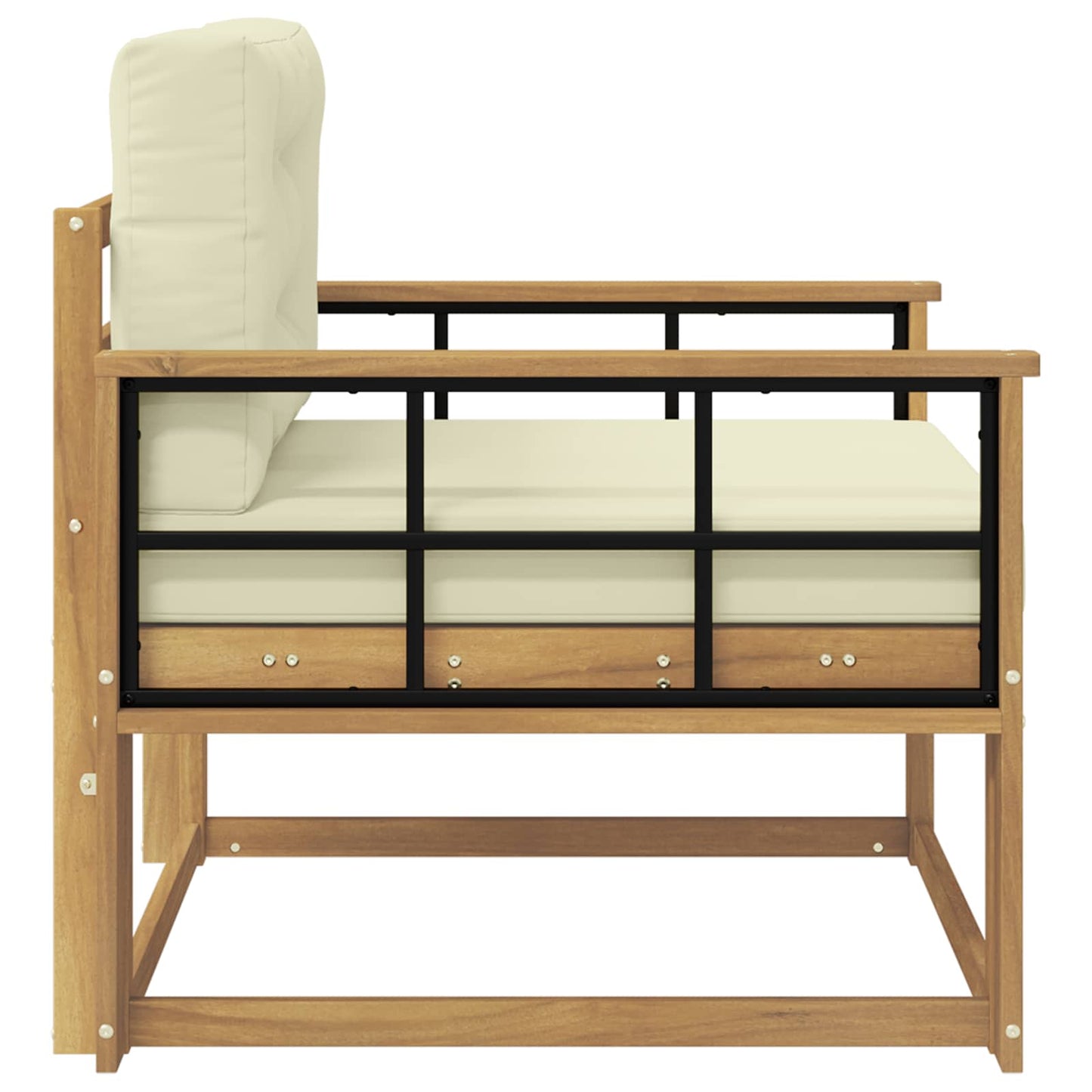 Udendørs Mellem Sofa Polyester Hvid