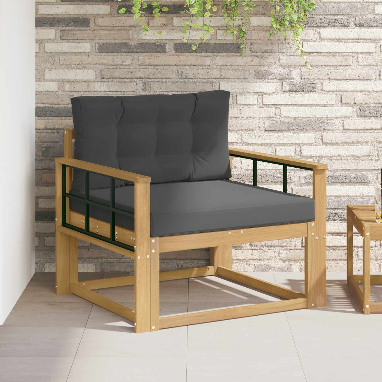 Udendørs Mellem Sofa Polyester Hvid