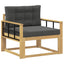 Udendørs Mellem Sofa Polyester Hvid