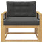 Udendørs Mellem Sofa Polyester Hvid