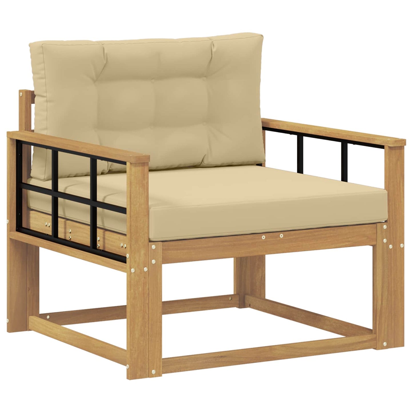 Udendørs Mellem Sofa Polyester Hvid
