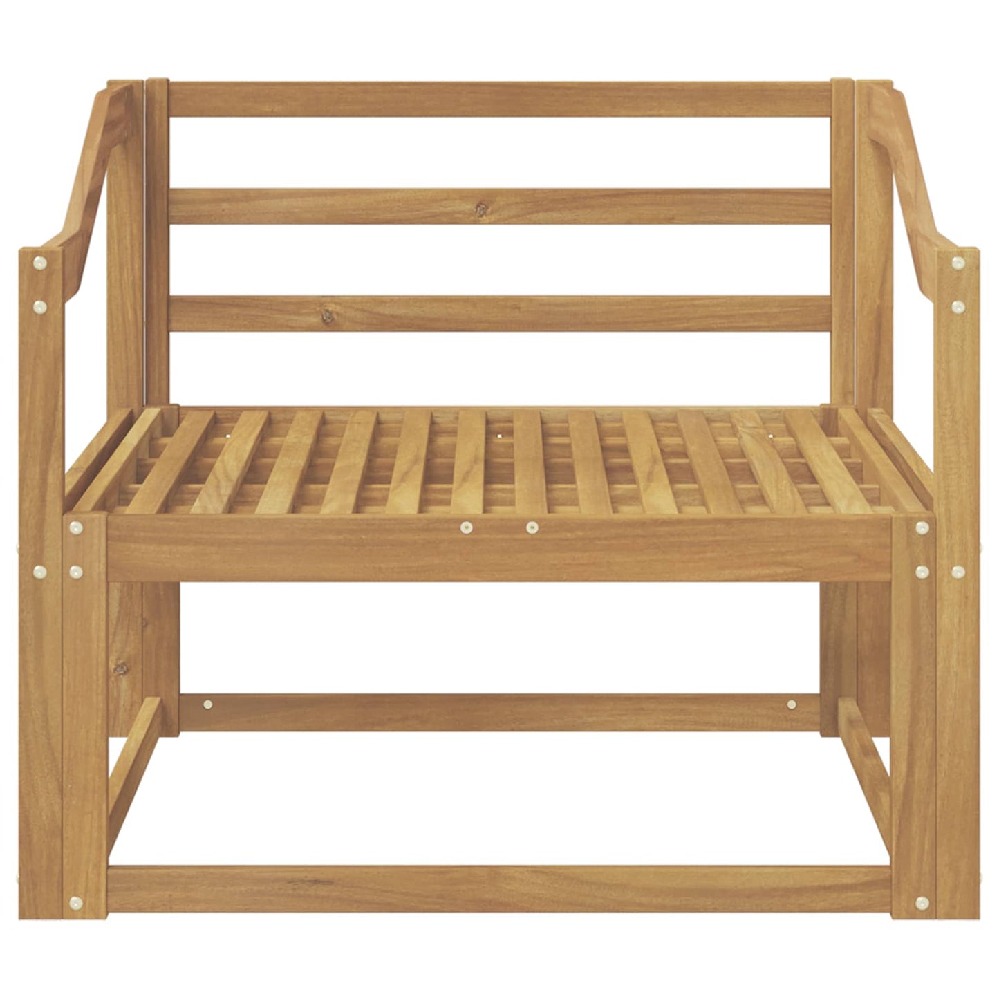 Udendørs Mellem Sofa Massivt Akacietræ Hvid