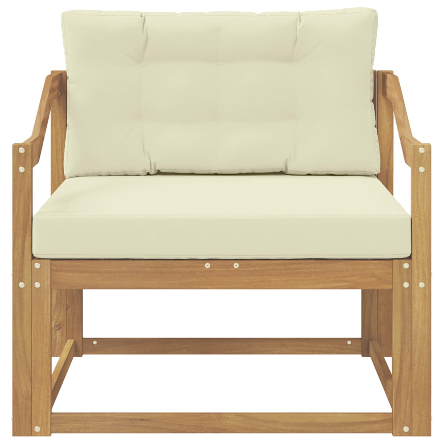 Udendørs Mellem Sofa Polyester Hvid