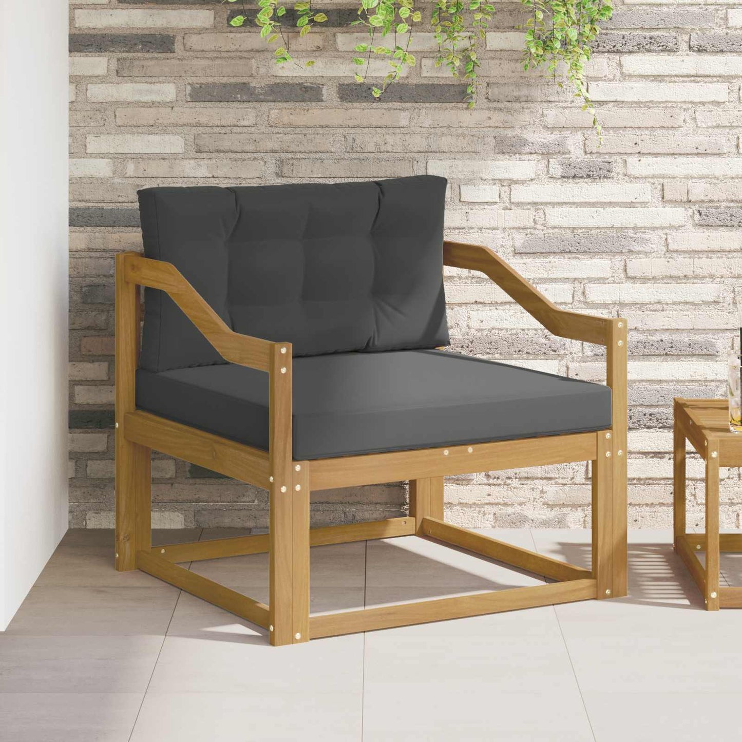 Udendørs Mellem Sofa Polyester Hvid