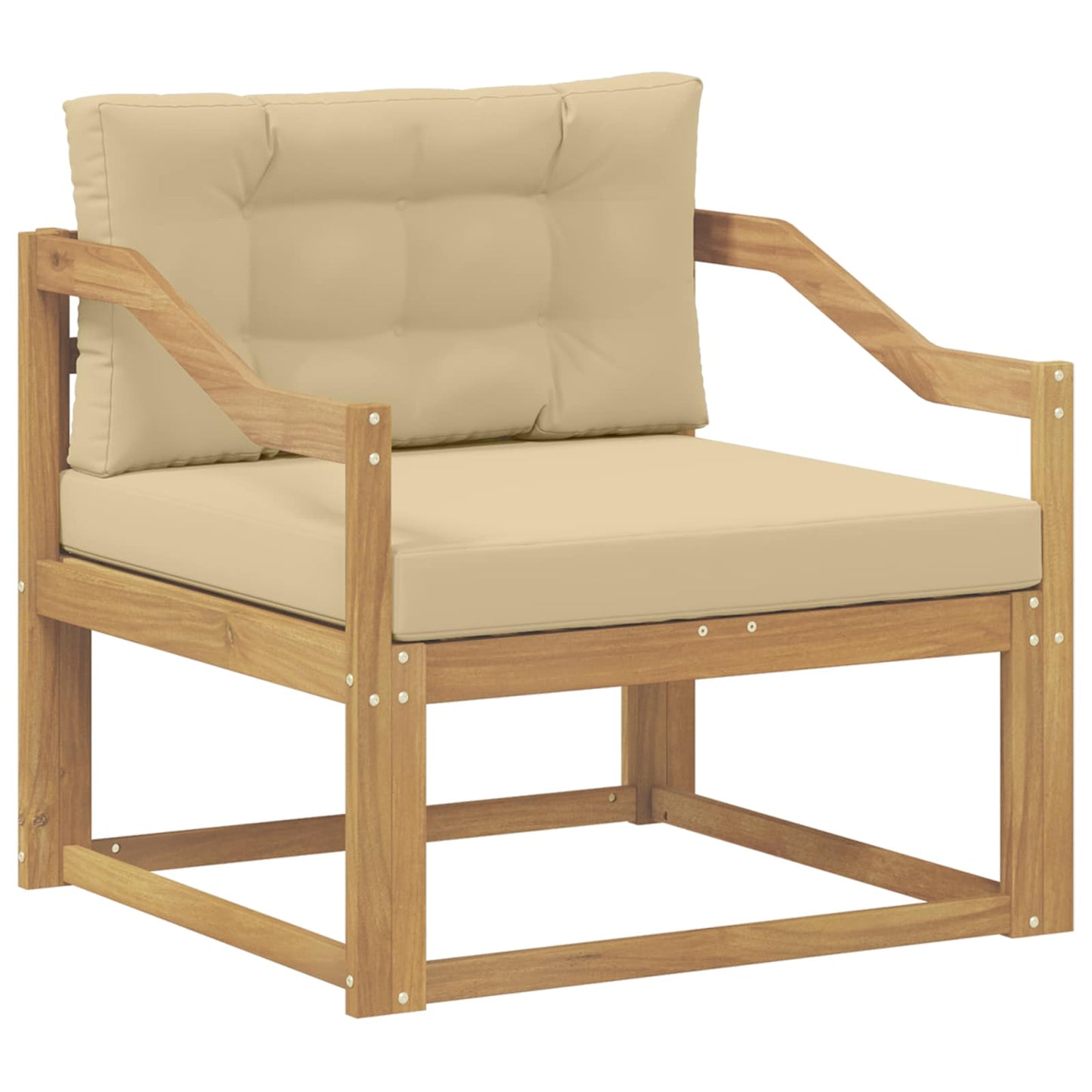 Udendørs Mellem Sofa Polyester Hvid