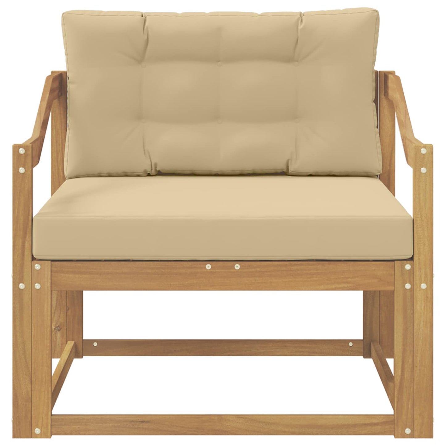 Udendørs Mellem Sofa Polyester Hvid