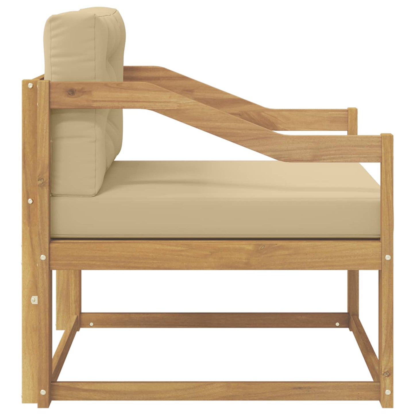 Udendørs Mellem Sofa Polyester Hvid