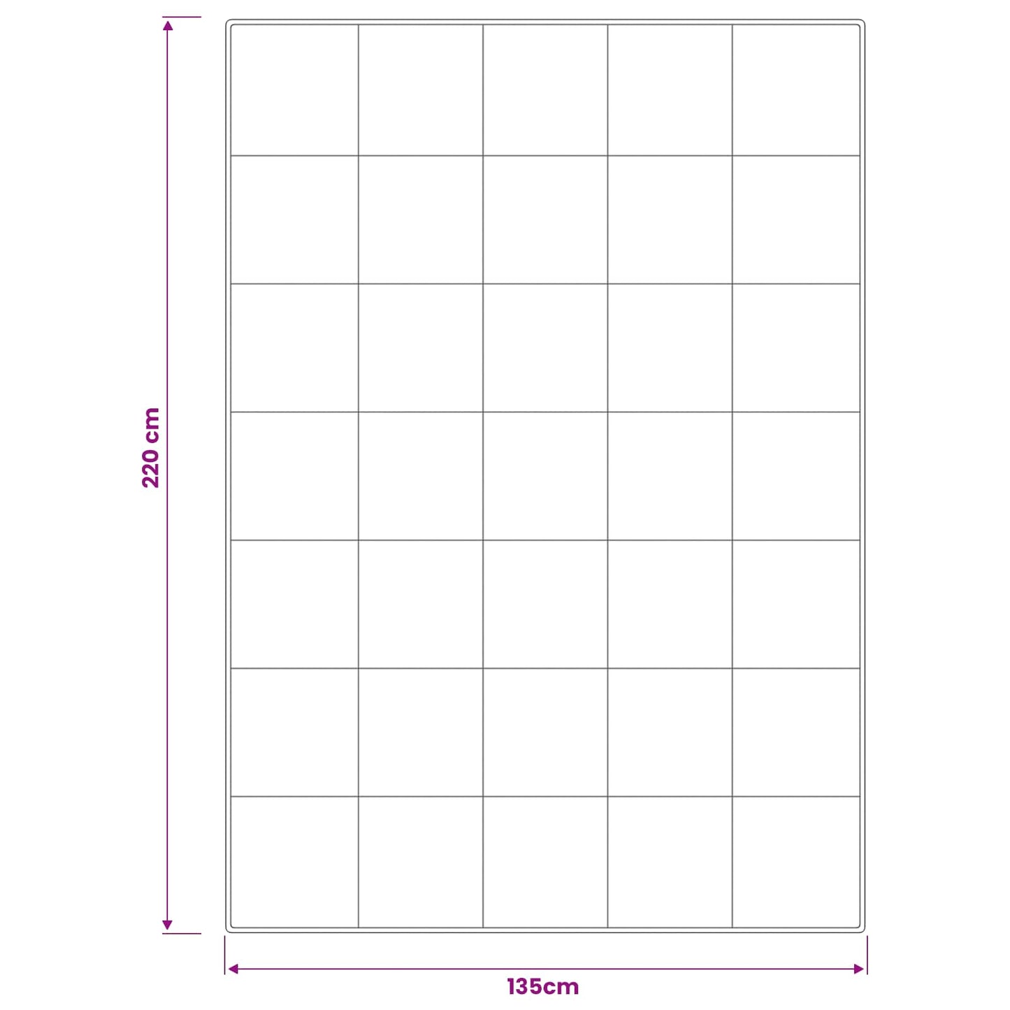 Dyne FULDA 135 x 220 cm 4 årstider 210 GSM 90% gåsedun Hvid