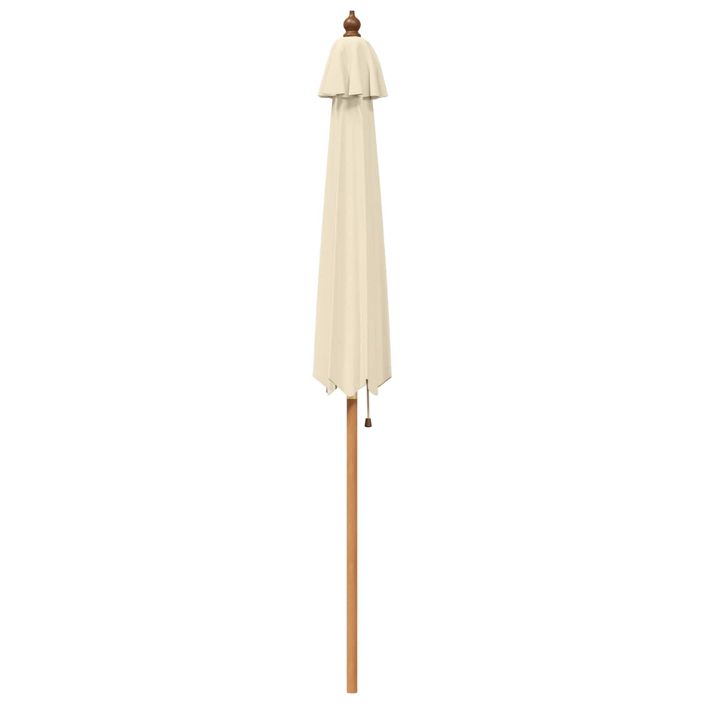 Havesol Ø 210 x 237 cm Massiv Eucalyptus Træ Cremehvid