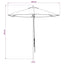Havesol Ø 240 x 237 cm Massiv Eucalyptus Træ Cremehvid