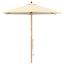 Havesol Ø 270 x 248 cm Massiv Eucalyptus Træ Cremehvid
