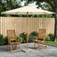Havesol Ø 300 x 248 cm Massiv Eucalyptus Træ Cremehvid