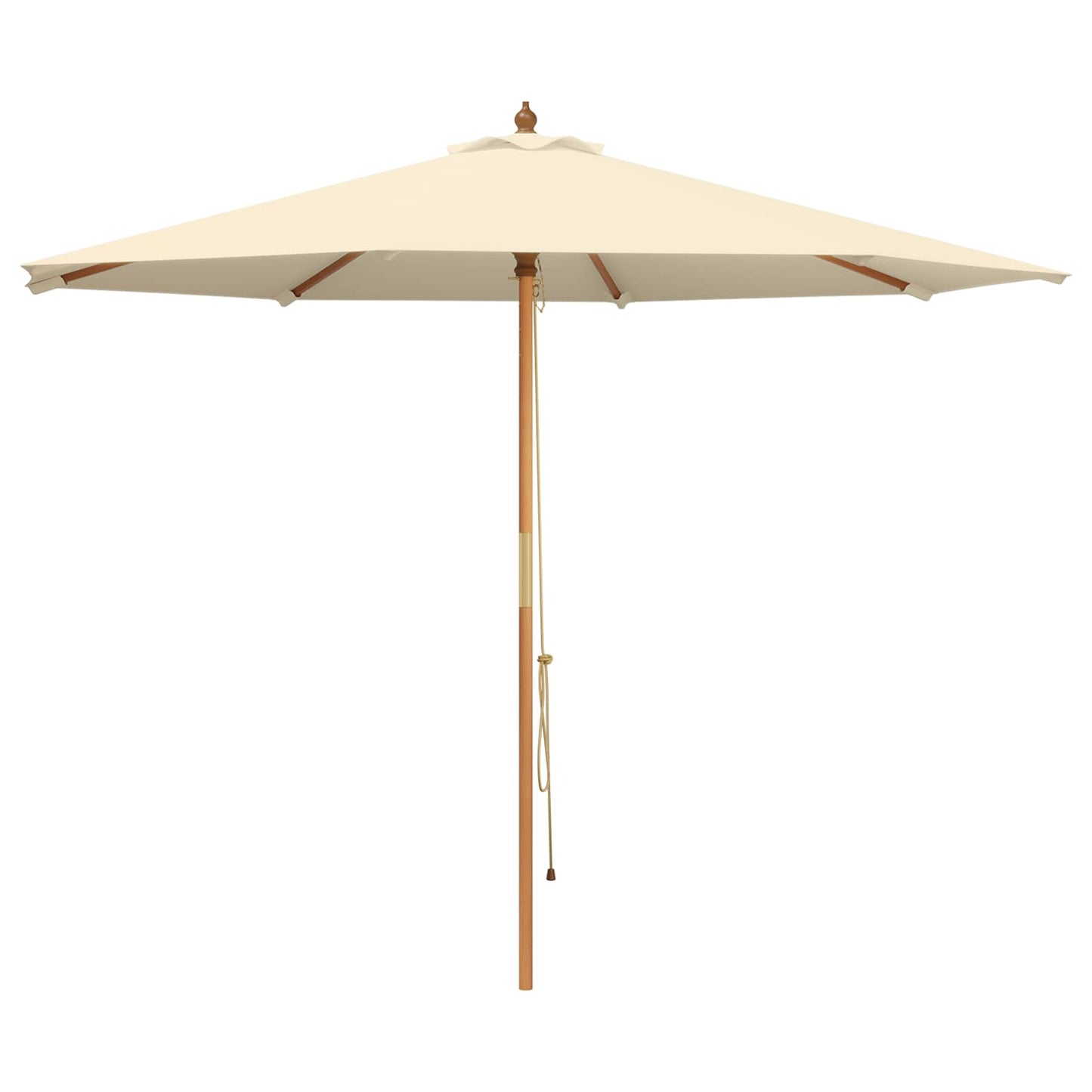 Havesol Ø 300 x 248 cm Massiv Eucalyptus Træ Cremehvid