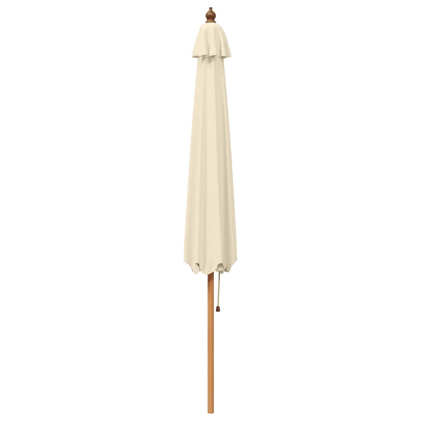 Havesol Ø 300 x 248 cm Massiv Eucalyptus Træ Cremehvid