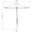 Havesol Ø 210 x 237 cm Massiv Eucalyptus Træ Antracit