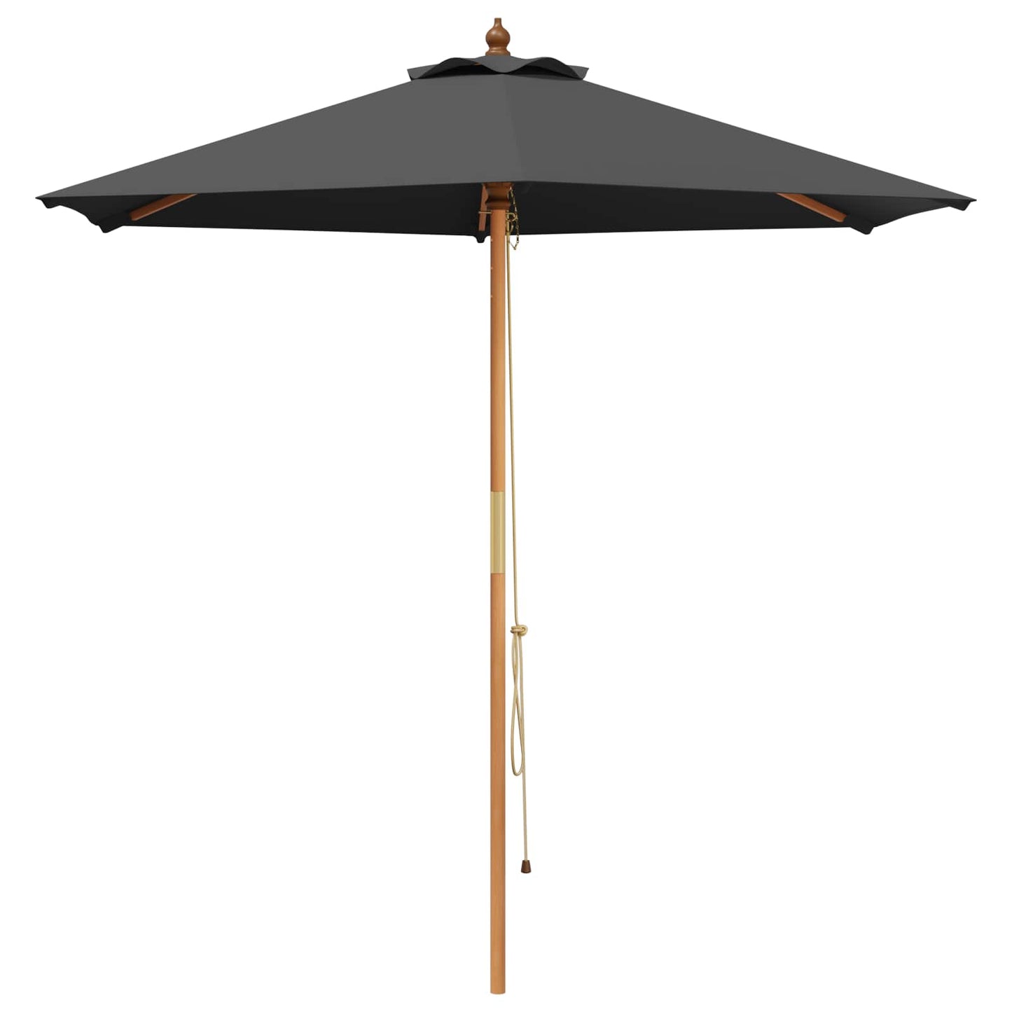 Havesol Ø 240 x 237 cm Massiv Eucalyptus Træ Antracit
