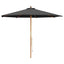 Havesol Ø 300 x 248 cm Massiv Eucalyptus Træ Antracit