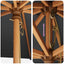 Havesol Ø 300 x 248 cm Massiv Eucalyptus Træ Antracit