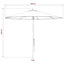 Havesol Ø 300 x 248 cm Massiv Eucalyptus Træ Antracit