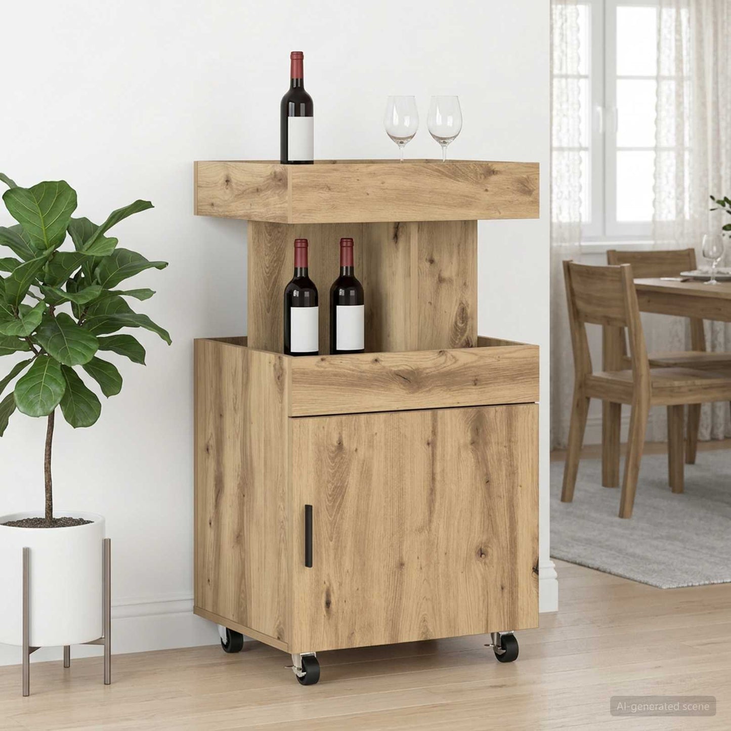 Barvogn Artisan-eg 50 x 41 x 89 cm Konstrueret træ