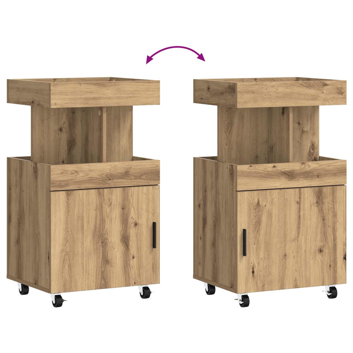 Barvogn Artisan-eg 50 x 41 x 89 cm Konstrueret træ