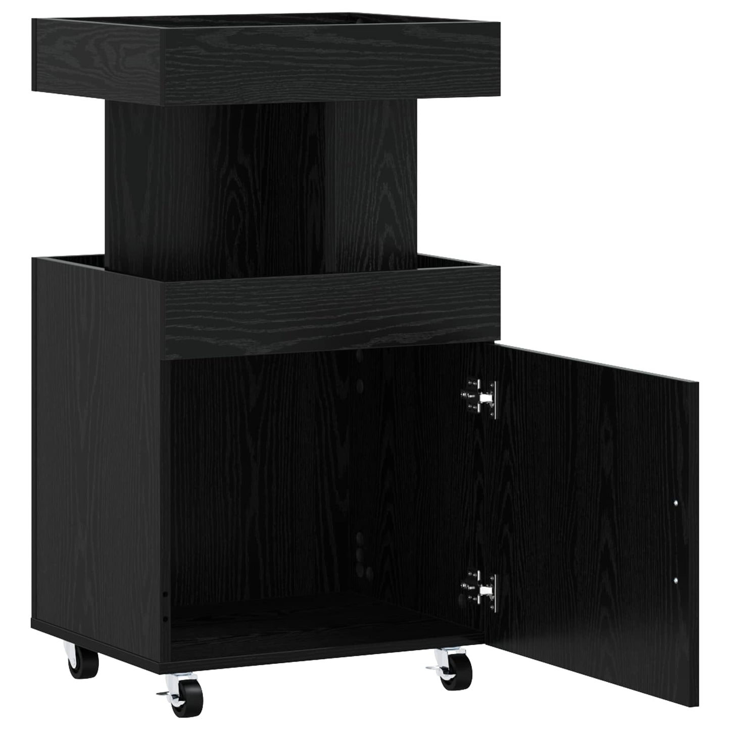 Barvogn Sort eg 50 x 41 x 89 cm Konstrueret træ