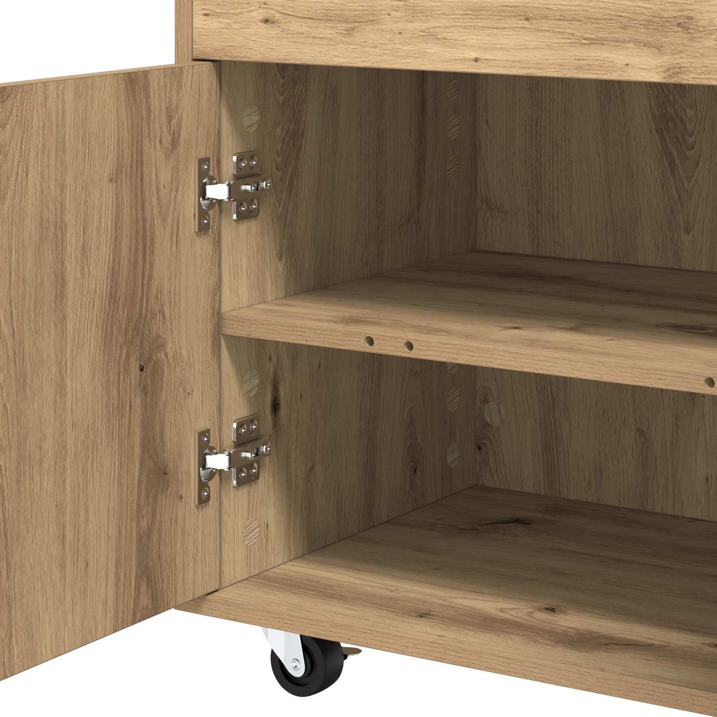Barvogn Artisan-eg 60 x 39,5 x 89 cm Konstrueret træ