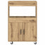Barvogn Artisan-eg 60 x 39,5 x 89 cm Konstrueret træ