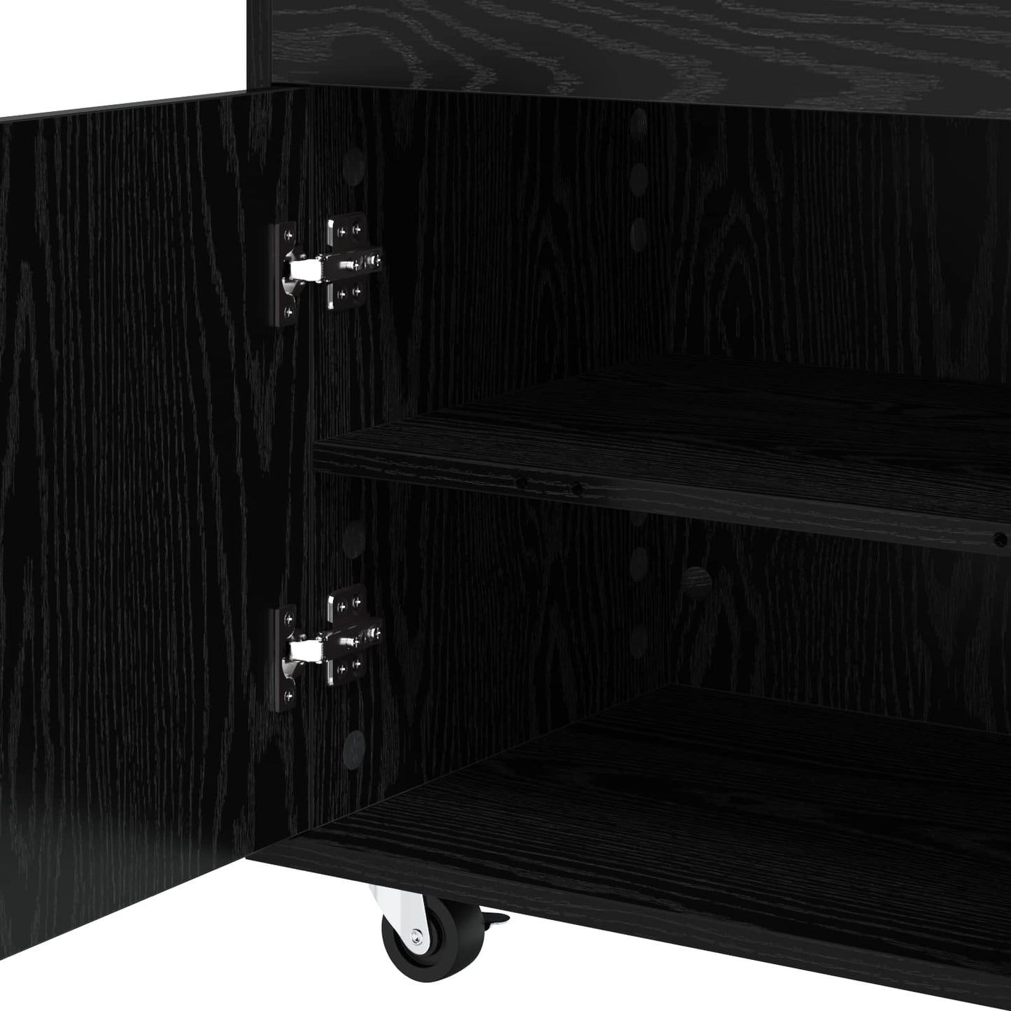 Barvogn Sort eg 60 x 39,5 x 89 cm Konstrueret træ