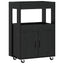 Barvogn Sort eg 60 x 39,5 x 89 cm Konstrueret træ