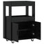 Barvogn Sort eg 60 x 39,5 x 89 cm Konstrueret træ