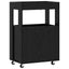 Barvogn Sort eg 60 x 39,5 x 89 cm Konstrueret træ
