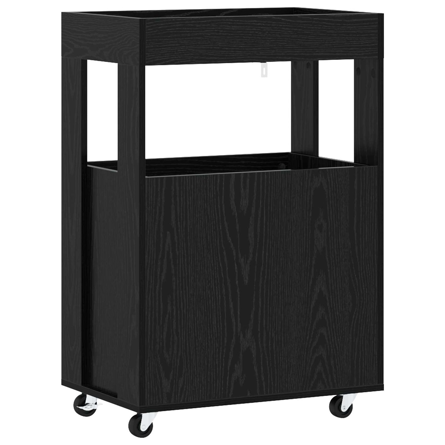 Barvogn Sort eg 60 x 39,5 x 89 cm Konstrueret træ