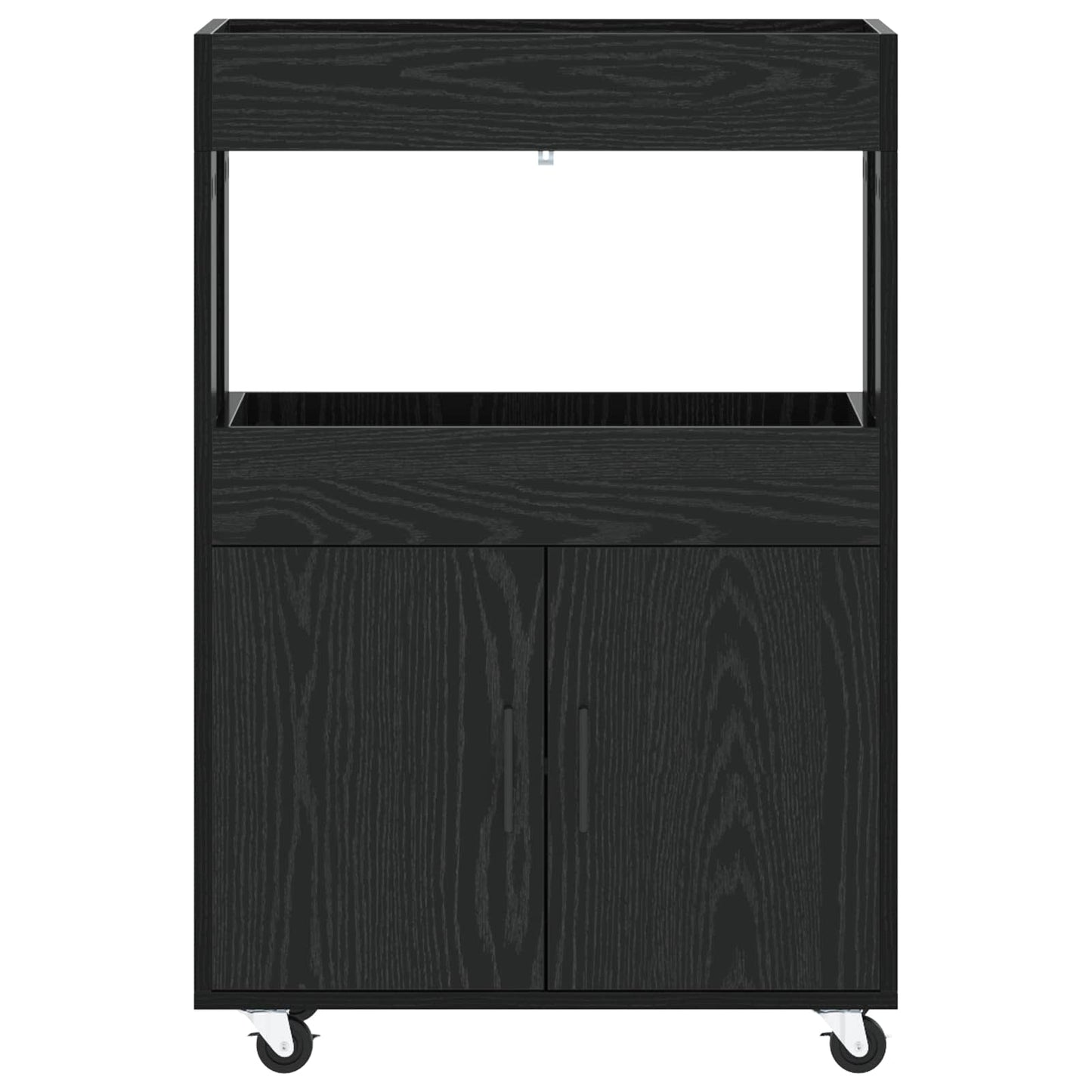 Barvogn Sort eg 60 x 39,5 x 89 cm Konstrueret træ
