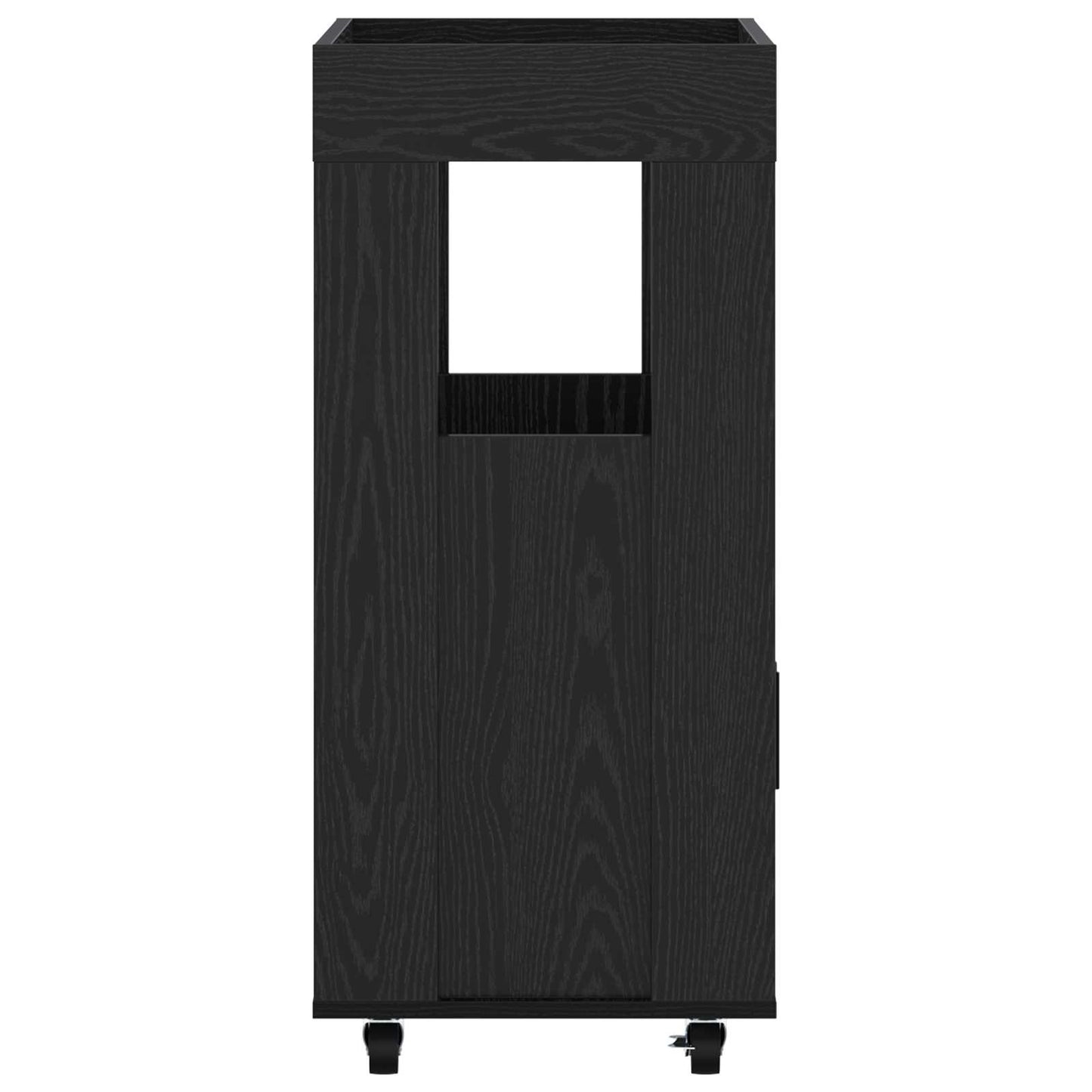 Barvogn Sort eg 60 x 39,5 x 89 cm Konstrueret træ